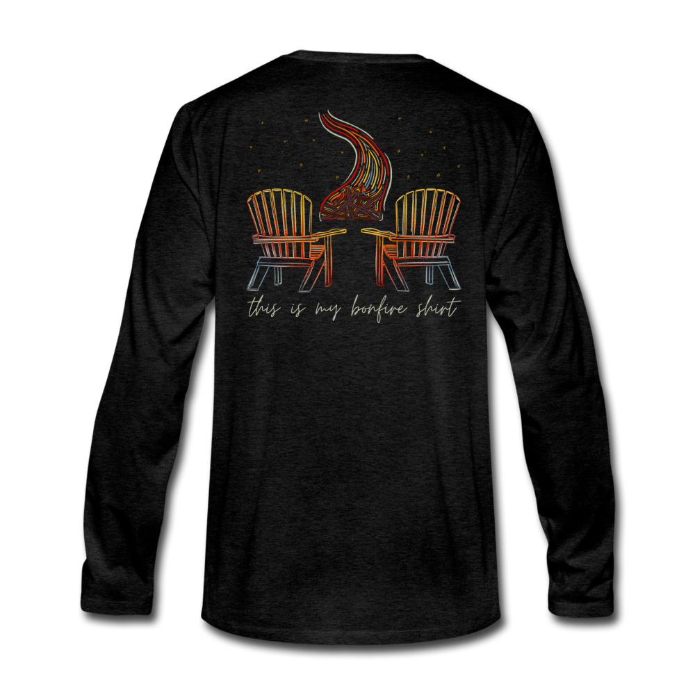 Bonfire Long Sleeve Tee - charcoal gray