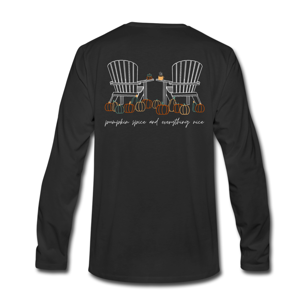 Pumpkin Patch Long Sleeve Tee - black