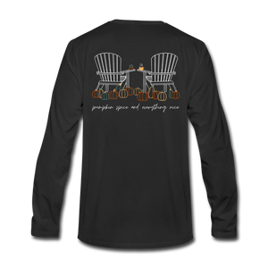 Pumpkin Patch Long Sleeve Tee - black