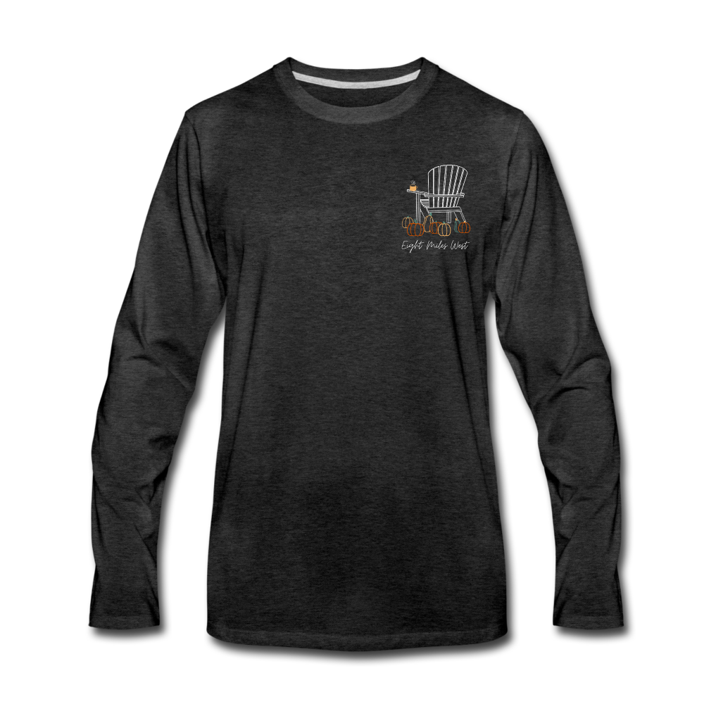 Pumpkin Patch Long Sleeve Tee - charcoal gray