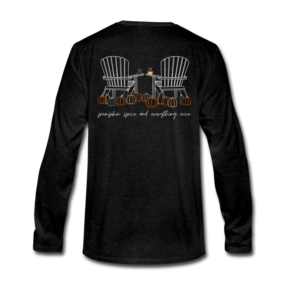 Pumpkin Patch Long Sleeve Tee - charcoal gray