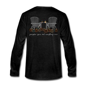 Pumpkin Patch Long Sleeve Tee - charcoal gray