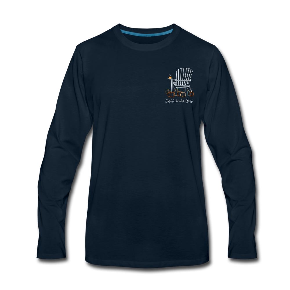 Pumpkin Patch Long Sleeve Tee - deep navy