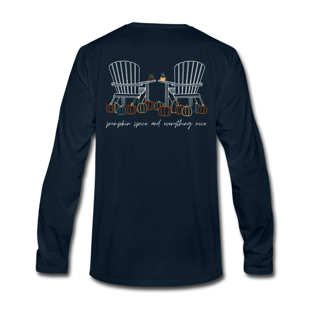 Pumpkin Patch Long Sleeve Tee - deep navy