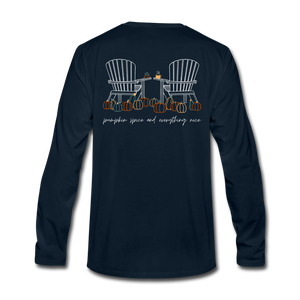 Pumpkin Patch Long Sleeve Tee - deep navy