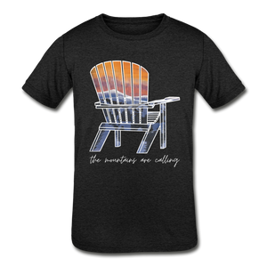 Kids' "Mountains Are Calling" Short Sleeve Tee - heather black