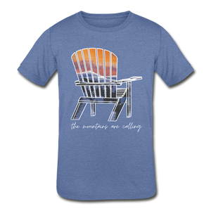 Kids' "Mountains Are Calling" Short Sleeve Tee - heather Blue