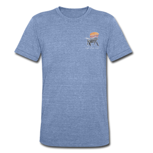 "Mountains Are Calling" Short Sleeve Shirt - heather Blue