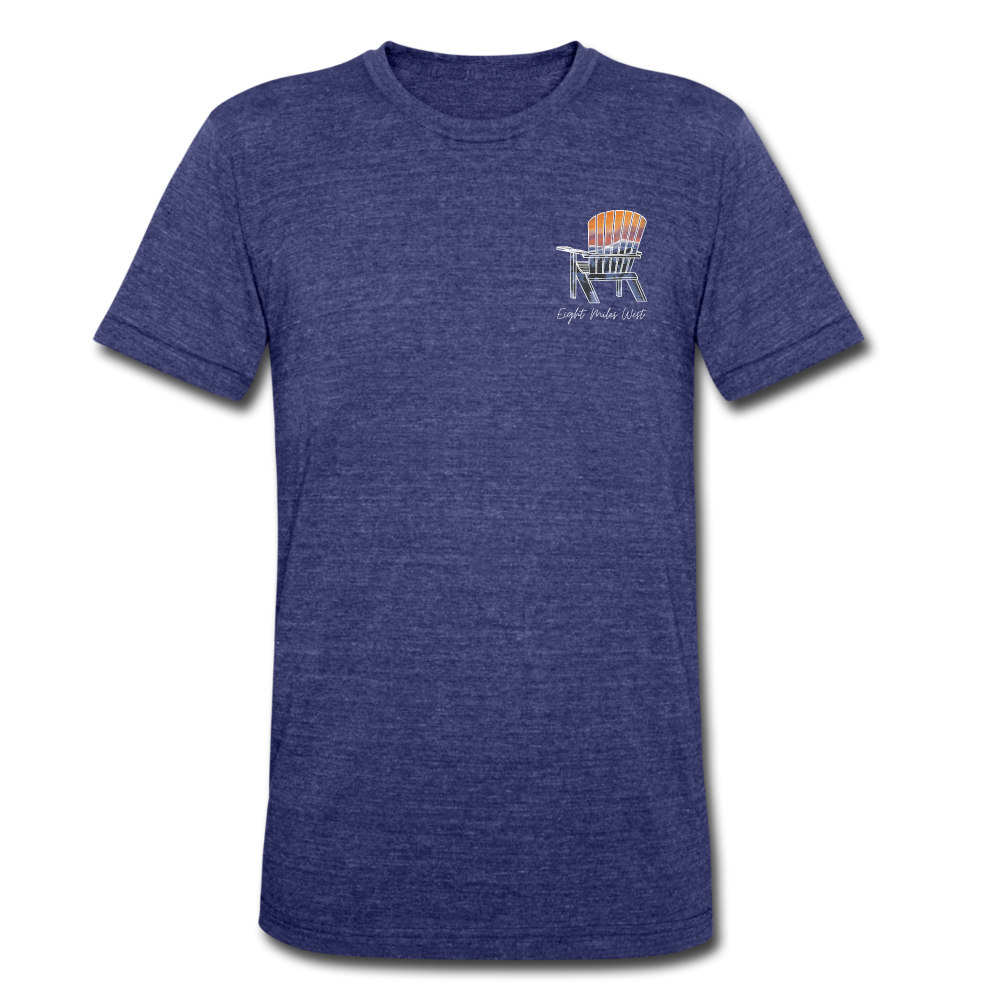 "Mountains Are Calling" Short Sleeve Shirt - heather indigo