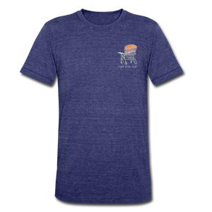 "Mountains Are Calling" Short Sleeve Shirt - heather indigo