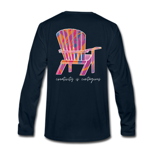 "Creativity Is Contagious" Long Sleeve Tee - deep navy