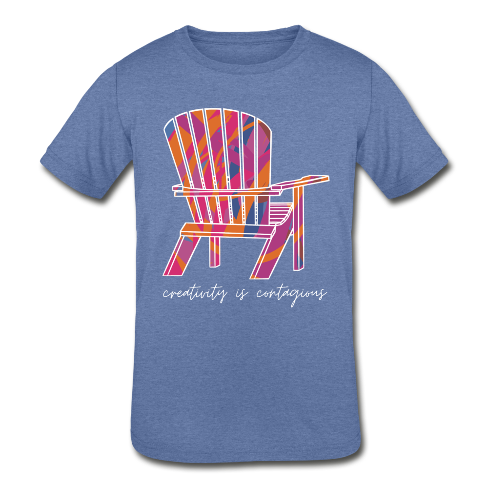 Kids' "Creativity Is Contagious" Short Sleeve Tee - heather Blue