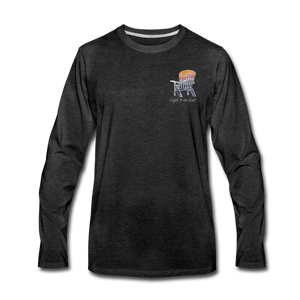 "Mountains Are Calling" Long Sleeve Tee - charcoal gray